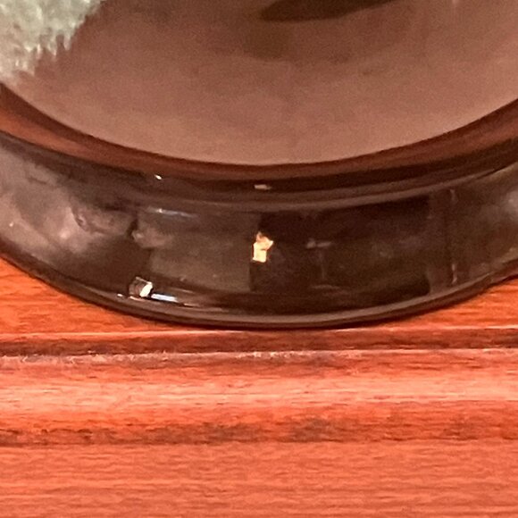 1970’s Canuck Pottery Evangeline Series Green On Black Drip Glaze Mug 8 fl oz - Picture 7 of 12